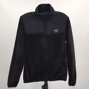 Umbro Black Mock Neck Fleece Zipper Jacket Size S